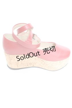 画像5: an another angelus / クロスストラップ厚底パンプス S アカ O-26-01-30-080-CA-SH-IG-OS