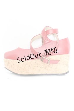 画像6: an another angelus / クロスストラップ厚底パンプス S アカ O-26-01-30-080-CA-SH-IG-OS