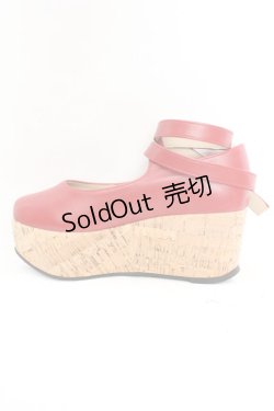 画像8: an another angelus / クロスストラップ厚底パンプス S アカ O-26-01-30-080-CA-SH-IG-OS