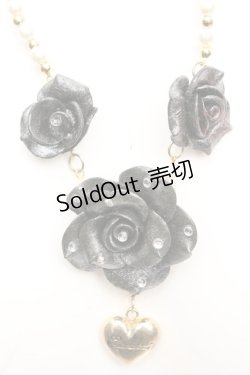 画像1: metamorphose / ローズネックレス  クロ O-26-01-30-085-ME-AC-OW-OS