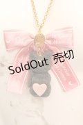 Q-pot. / ルナ ハートフルシュガークッキー ネックレス  クロ×ピンク×ゴールド O-26-01-30-087-QP-AC-IG-OS