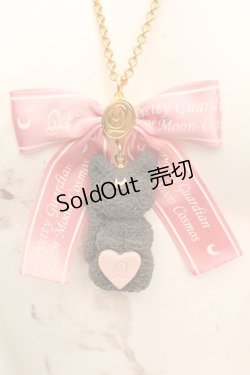 画像1: Q-pot. / ルナ ハートフルシュガークッキー ネックレス  クロ×ピンク×ゴールド O-26-01-30-087-QP-AC-IG-OS