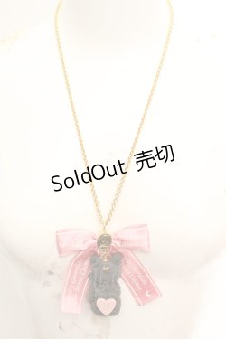 画像2: Q-pot. / ルナ ハートフルシュガークッキー ネックレス  クロ×ピンク×ゴールド O-26-01-30-087-QP-AC-IG-OS