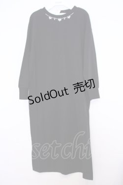 画像1: axes femme / 裏起毛素材カットワンピース  クロ O-26-01-30-1033-AX-OP-IG-OS