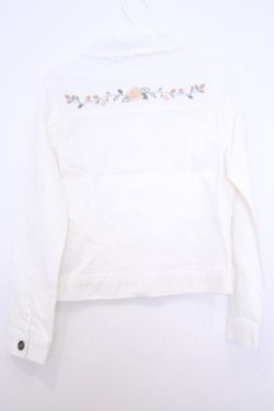 画像3: axes femme / 花刺繍デニムジャケット  シロ O-26-01-30-1037-AX-JA-IG-OS