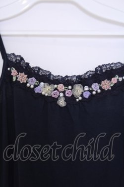 画像2: axes femme / ミニバラキャミ  ネイビー O-26-01-30-1038-AX-TO-IG-OS