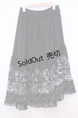 画像3: axes femme / パネル柄カットスカート  クロ O-26-01-30-1042-AX-SK-IG-ZT0202D