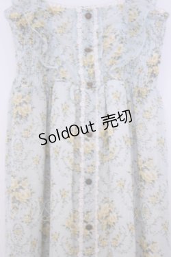 画像2: axes femme / 釦開き総バラ柄ロングワンピース  ミント O-26-01-30-1045-AX-OP-IG-ZT0202D