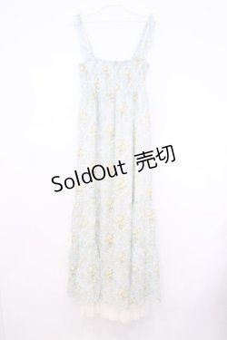 画像3: axes femme / 釦開き総バラ柄ロングワンピース  ミント O-26-01-30-1045-AX-OP-IG-ZT0202D