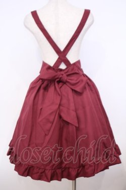 画像3: Amavel / ダブルリボンジャンパースカート M ワイン O-26-01-30-1007-CA-OP-OW-OS