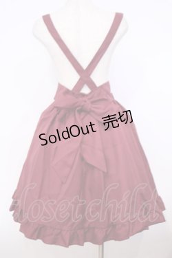 画像3: Amavel / ダブルリボンジャンパースカート M ワイン O-26-01-30-1007-CA-OP-OW-OS