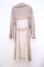 画像3: axes femme / プリーツレーストレンチコート  ベージュ O-26-01-30-1024-AX-CO-IG-ZTC004 (3)