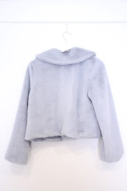 画像3: axes femme / リボントグル釦ファーコート M サックス O-26-01-30-1028-0-CO-IG-ZT0202D