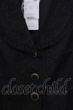 画像2: axes femme / フリルジャガードベスト  クロ O-26-01-30-1030-0-TO-IG-OS