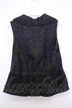 画像3: axes femme / フリルジャガードベスト  クロ O-26-01-30-1030-0-TO-IG-OS