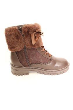 画像5: m petit by misako / ファー付きブーツ LL ブラウン O-26-01-30-091-LO-SH-YM-OS