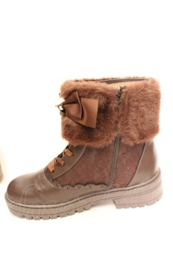 画像8: m petit by misako / ファー付きブーツ LL ブラウン O-26-01-30-091-LO-SH-YM-OS