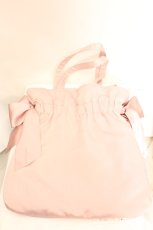 画像2: Maison de FLEUR / ダブルリボンギャザートートバッグ  ピンク O-26-01-30-092-LO-BG-IG-ZTK031 (2)