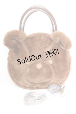 画像1: axes femme kawaii / ふわふわクマバッグ  ブラウン O-26-01-30-095-AX-BG-IG-ZT0204J