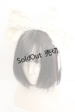 画像1: Angelic Pretty / エターナルフリルリボンカチューシャ  オフシロ O-26-01-30-018-AP-AC-IG-ZT0204J