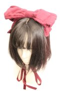 metamorphose / クラシックジャガードリボンヘッドドレス  ワイン O-26-01-30-024-ME-AC-IG-OS