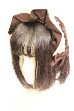 画像1: Innocent World / アンナフリルカチューシャ  ブラウン×生成り O-26-01-30-025-IW-AC-IG-OS