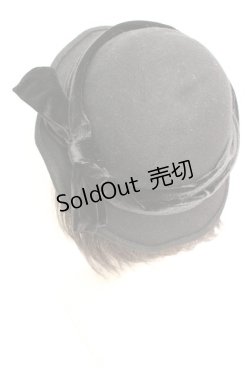 画像2: Fi.n.t  / ベロアリボンクラシカルボーラーハット  クロ O-26-01-30-038-LO-AC-IG-OS