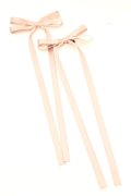 Fi.n.t / サテンロングリボンヘアクリップセット  ピンク O-26-01-30-042-CA-AC-IG-OS