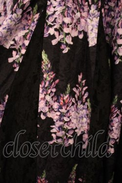 画像2: axes femme / カシュクールワンピース  クロ×パープル O-26-01-31-042-AX-OP-IG-OS