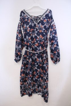 画像2: axes femme / ミュシャ/ガウンワンピース M ネイビー O-26-01-31-045-AX-OP-IG-OS