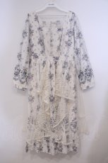 画像1: axes femme / ラッフルフリルレース花柄ワンピース  アイボリー O-26-01-31-046-AX-OP-IG-ZT585 (1)