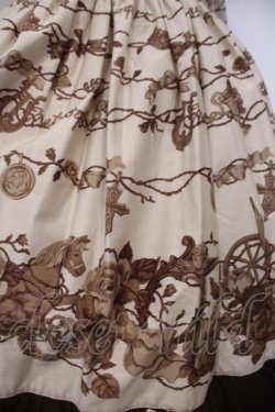 画像3: metamorphose / Secret EDENリボンジャンパースカート  ベージュ×ブラウン O-26-01-31-049-ME-OP-OW-OS