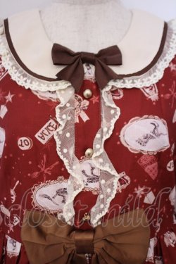 画像2: To Alice / メルティチョコベアワンピース M アカ O-26-01-31-052-LO-OP-YM-OS