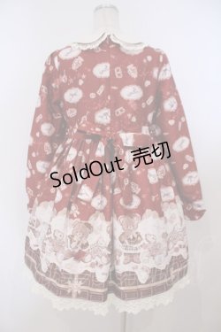 画像4: To Alice / メルティチョコベアワンピース M アカ O-26-01-31-052-LO-OP-YM-OS