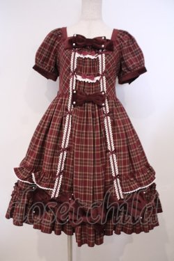 画像1: Cute.Q（海外ロリータブランド） / ベイリーズガールズチェックワンピース S アカ O-26-01-31-054-LO-BL-YM-OS