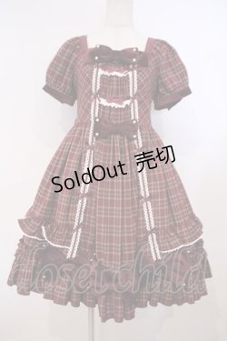 画像1: Cute.Q（海外ロリータブランド） / ベイリーズガールズチェックワンピース S アカ O-26-01-31-054-LO-BL-YM-OS