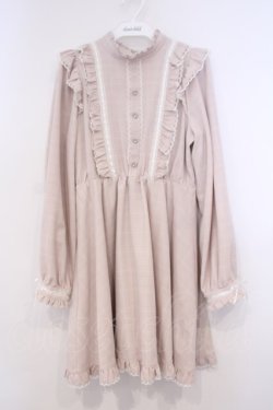 画像1: Honey Cinnamon / 肩フリルチェックワンピース  ピンク O-26-01-31-055-LO-OP-YM-OS