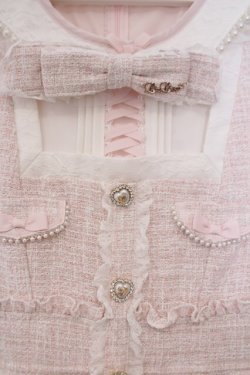 画像2: LIZ LISA / リボンツイードサーキュラーワンピース 0 ピンクｘシロ O-26-01-31-056-LO-OP-YM-OS