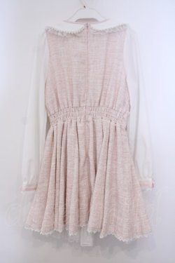 画像4: LIZ LISA / リボンツイードサーキュラーワンピース 0 ピンクｘシロ O-26-01-31-056-LO-OP-YM-OS