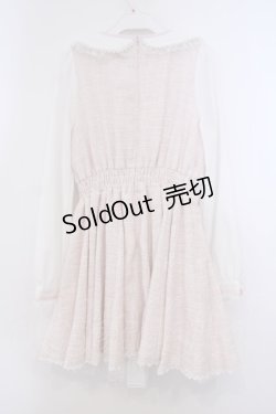 画像4: LIZ LISA / リボンツイードサーキュラーワンピース 0 ピンクｘシロ O-26-01-31-056-LO-OP-YM-OS