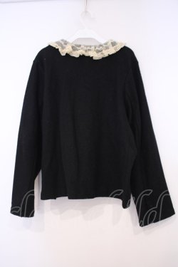 画像4: PINK HOUSE / ドットチュール襟カーディガン【お直しあり】  クロ O-26-01-31-058-LO-TO-IG-OS