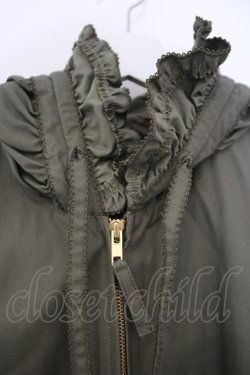 画像2: KANEKO ISAO / フリルフードロングコート  グリーン O-26-01-31-059-EL-CO-IG-OS