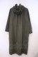 画像3: KANEKO ISAO / フリルフードロングコート  グリーン O-26-01-31-059-EL-CO-IG-OS (3)