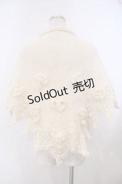 画像1: WONDERFUL WORLD / モヘア三角モチーフストール  アイボリー O-26-01-31-062-LO-ZA-IG-OS