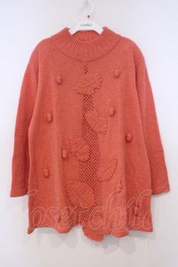 画像1: TOMATSU / リーブ編みニット  オレンジ O-26-01-31-064-LO-TO-IG-OS