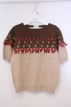 画像1: TOMATSU / フリンジつきニット 40 アイボリー O-26-01-31-066-LO-TO-IG-OS