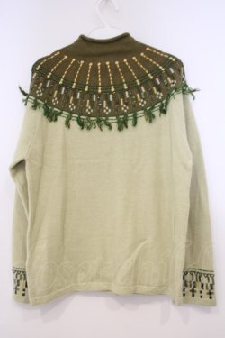 画像3: TOMATSU / フリンジニット 38 グリーン O-26-01-31-067-LO-TO-IG-OS