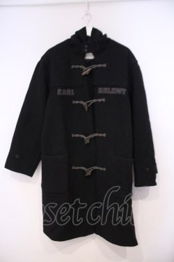 画像1: Karl Helmut / ロゴアップリケダッフルコート  クロ×グレー O-26-01-31-075-EL-CO-IG-OS