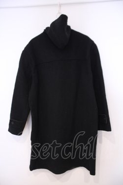 画像3: Karl Helmut / ロゴアップリケダッフルコート  クロ×グレー O-26-01-31-075-EL-CO-IG-OS