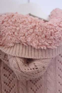 画像5: PINK HOUSE / レース使いリバーシブルニットポンチョ  ピンク O-26-01-31-078-LO-JA-IG-OS